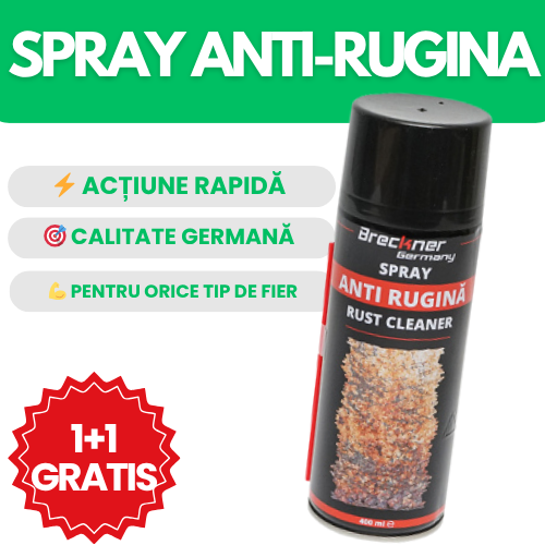 1+1 GRATIS SPRAY ANTI-RUGINA PENTRU TOATE TIPURI DE FIER